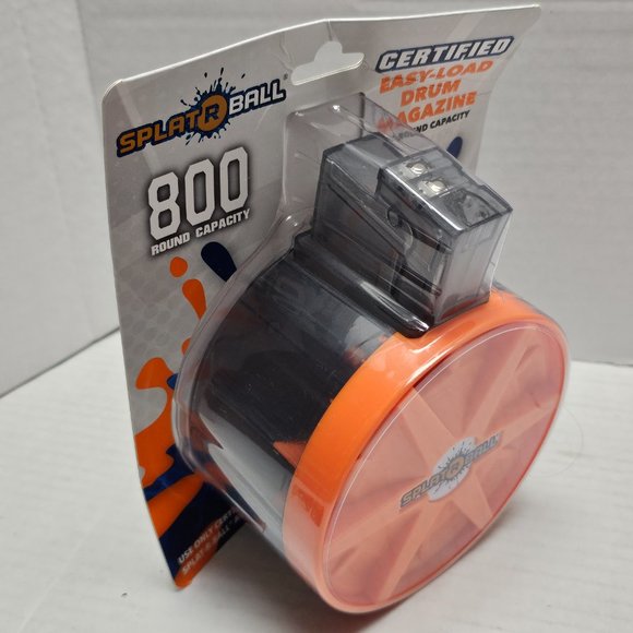 New Splat R Ball Orange 800 Round Water Bead Drum Magazine for Blasters - Picture 13 of 13